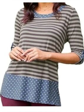 Matilda Jane let’s get lost Stripe Polka Dot Tunic xl